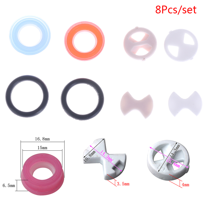 Silicone Tap Washer - 8Pcs/set Ceramic Disc Silicon Washer Insert