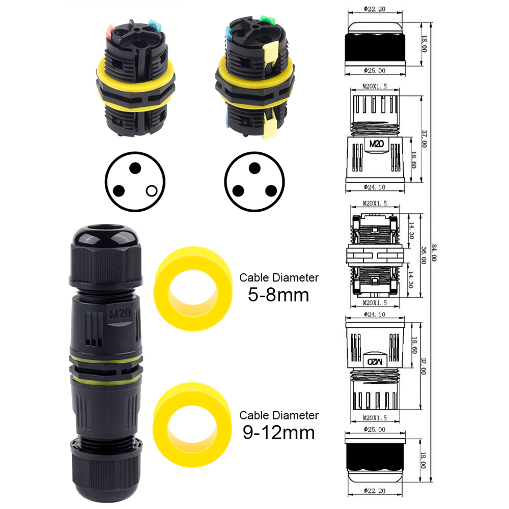1PCS IP68 M20 Adapter Wire Con - Push Fit Connector avis et prix