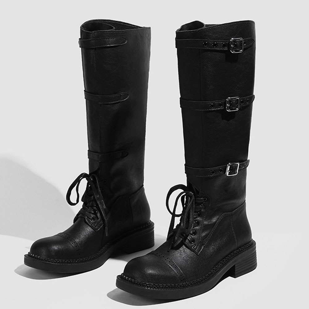 Women's Knee High Boots Vintag - Pipe Bending Spring avis et prix