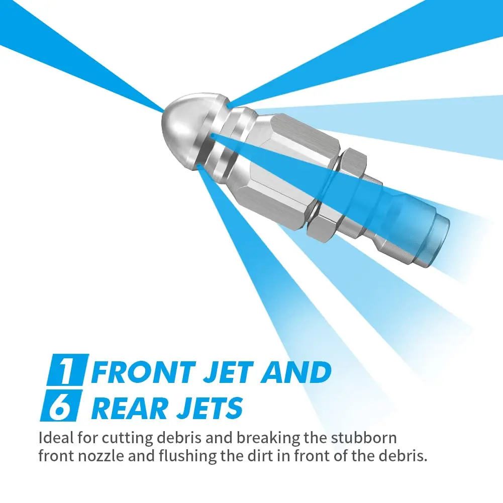 Water Jet High Pressure Spraye - Drain Pipe Clip avis et prix