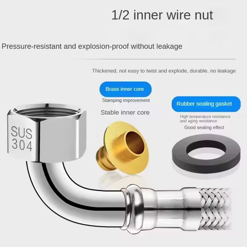 20/40/60/80/100/150/200cm 90°  - Flexible Hose Braided avis et prix