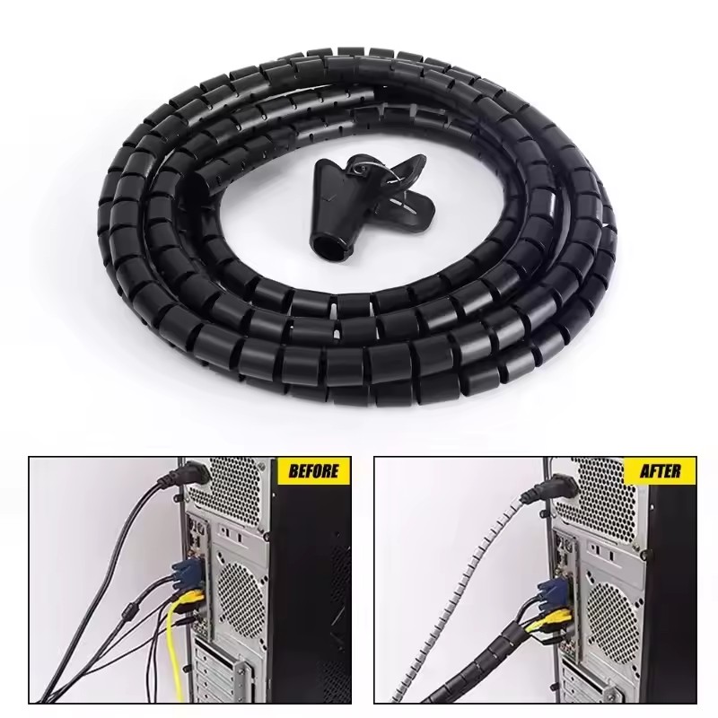 2M Flexible Spiral Cable Organ - Plastic Pipe Clip avis et prix
