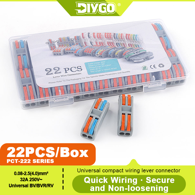 DIY GO 22PCS Lever Wire Connec - Push Fit Connector avis et prix