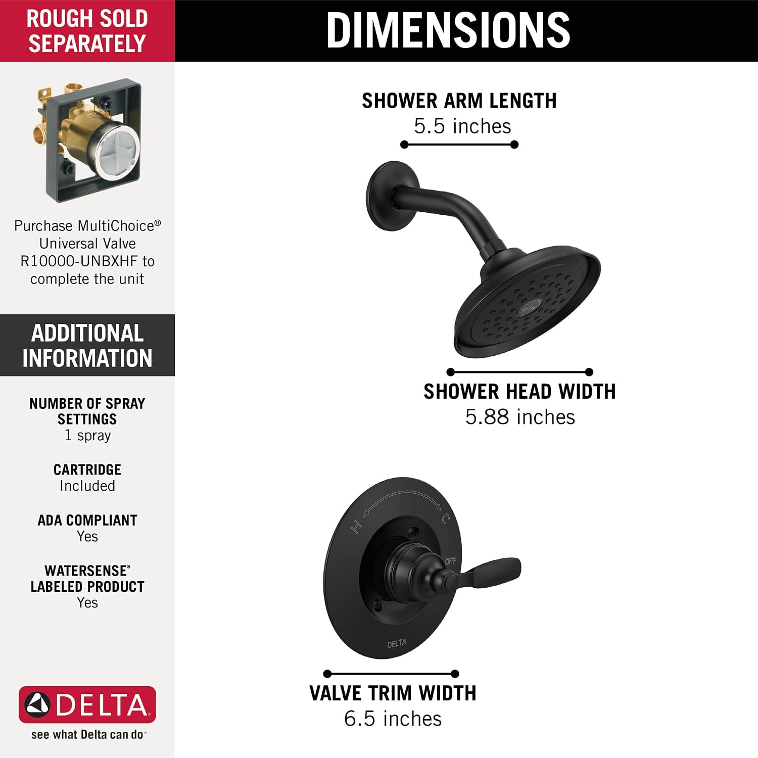 Matte Black Shower Faucet Trim - Shower Valve Cartridge avis et prix