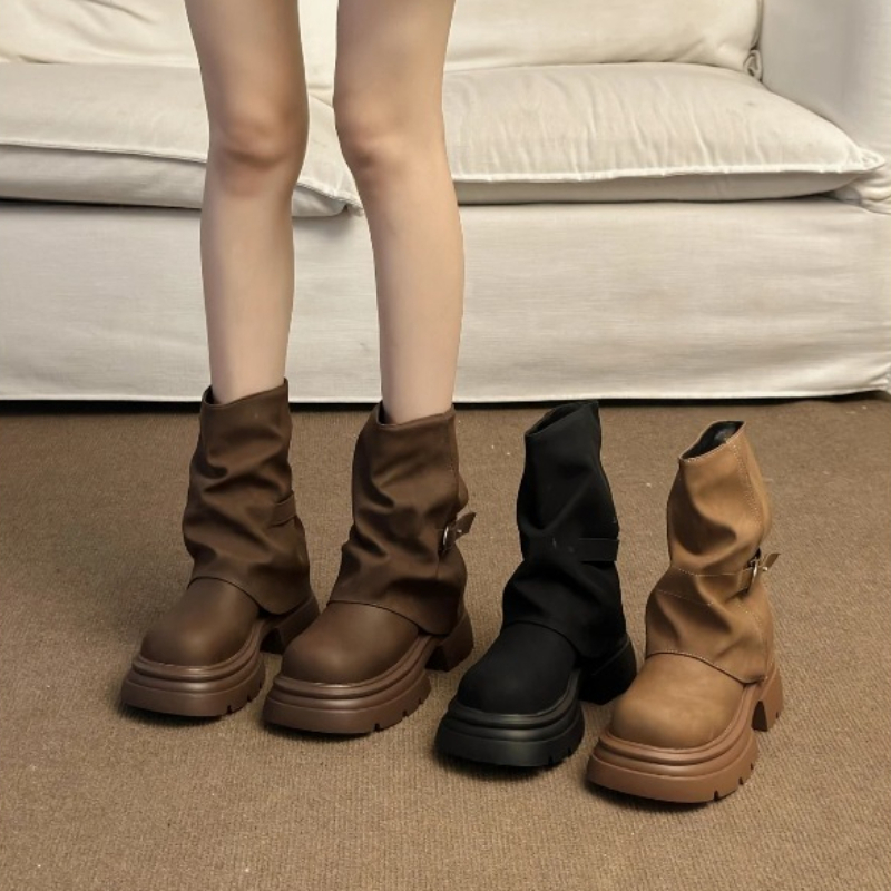 Women's Thick Bottom Boots Bri - Pipe Bending Spring avis et prix
