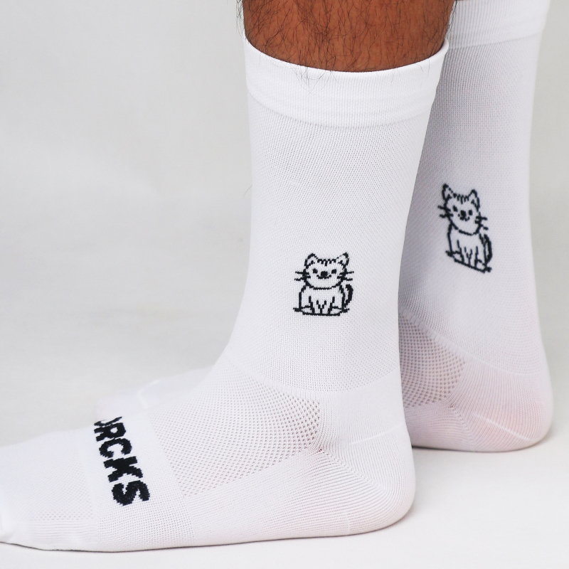Cat Pattern Cycling Socks Spri - Pipe Bending Spring avis et prix