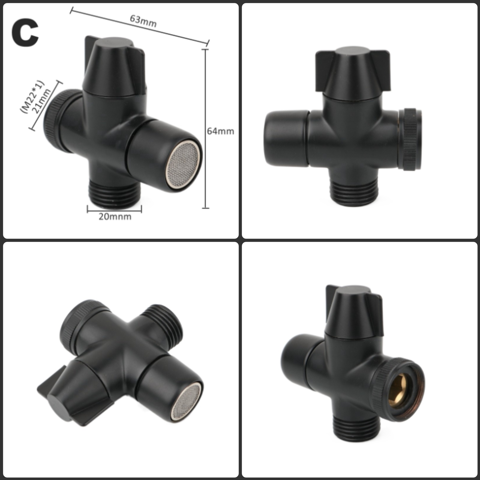 Black Brass Shower Arm Adapter - Shower Valve Cartridge avis et prix